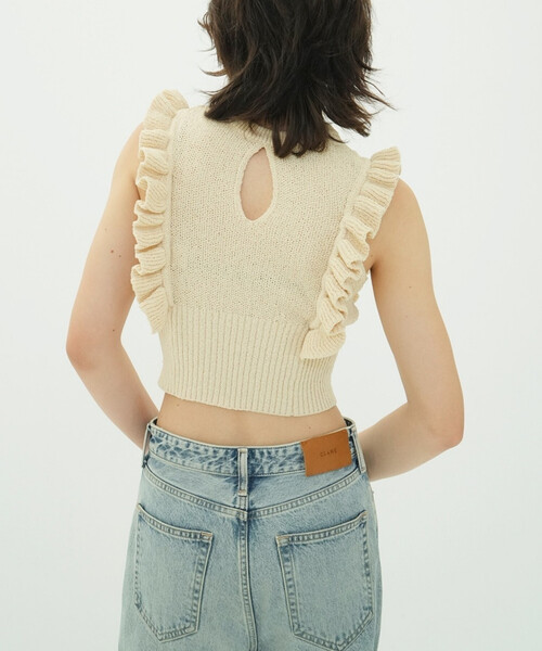 CLANE - 【★美品★】CLANE BACK FRILL KNIT FREAK'S STORE（フリークスストア） ニット セーター CLANE/クラネ
