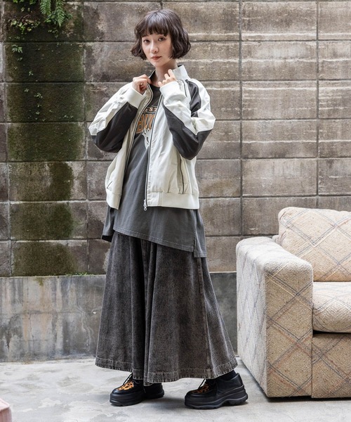 「niko and...」 ロングスカート MEDIUM ライトブルー レディース_画像9