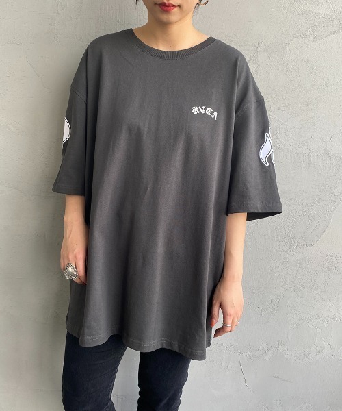 「RVCA」 半袖Tシャツ L ブラック レディース_画像7