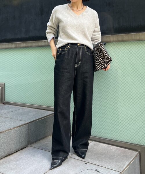 「Jena espace merveilleux」 デニムパンツ 1 ブラック レディース_画像3