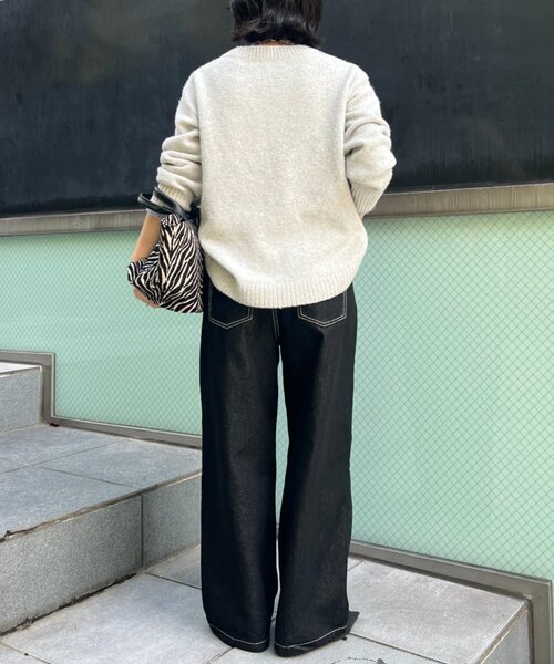 「Jena espace merveilleux」 デニムパンツ 1 ブラック レディース_画像5