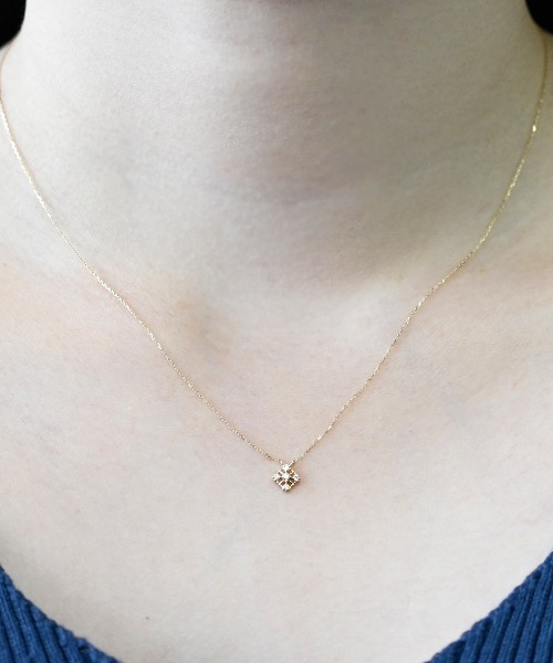 ネックレス K10YG ダイヤモンドPetite Lumiereネックレス レディース メンズの画像