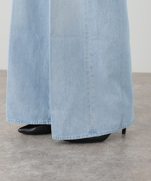 ワイドパンツ ジーンズ デニム デニムパンツ 「MOTHER/マザー」The Ditcher Roller Zip Skimp レディースの画像