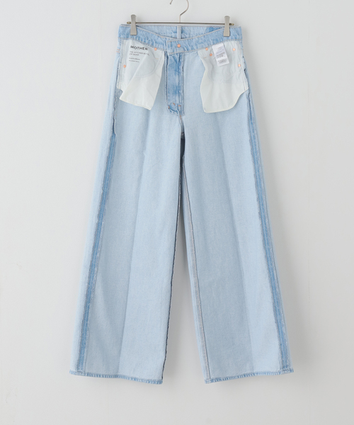 ワイドパンツ ジーンズ デニム デニムパンツ 「MOTHER/マザー」The Ditcher Roller Zip Skimp レディースの画像