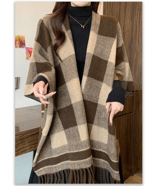 witch ポンチョ ストール風コート ポンチョ ストール レディース