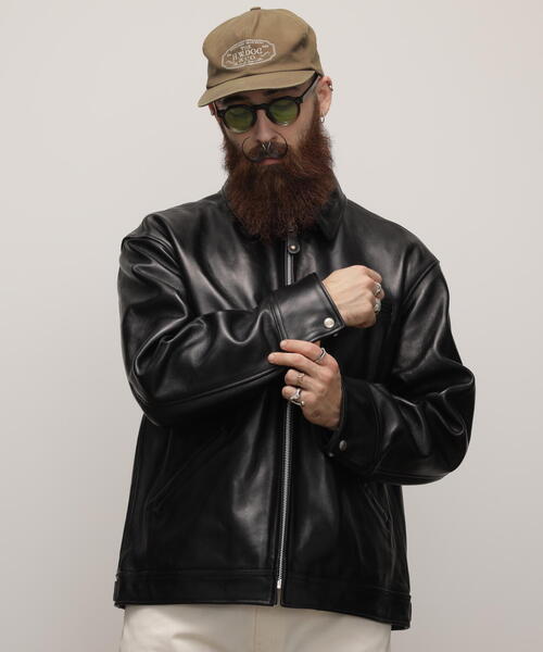 Schott N.Y.C（ショット） 「Schott」 レザーブルゾン L ブラック