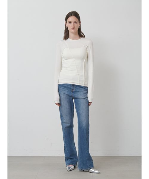 「styling/」 デニムパンツ 1 ブラック レディース_画像3