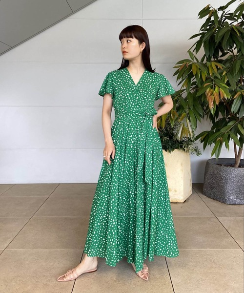 MARIHA マリハ ワンピース　半袖 36 MARIHA（マリハ） 半袖ワンピース 36 サファリグリーン レディース