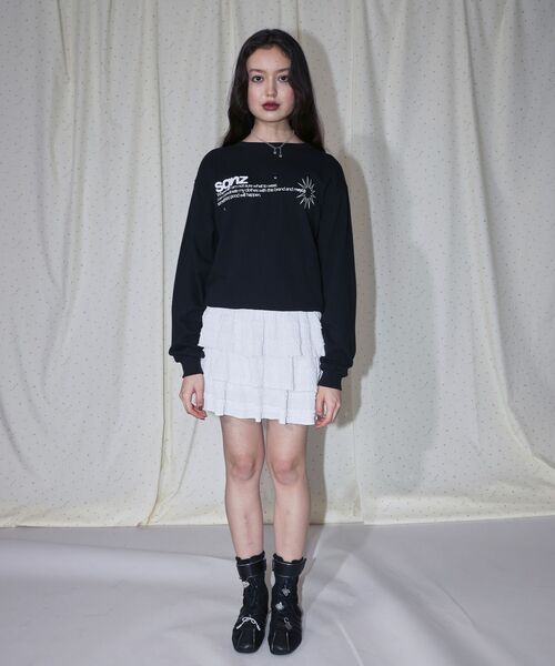 「SEQUENZ」 スウェットカットソー LARGE ブラック メンズ_画像8
