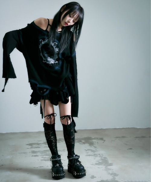 「REFLEM」 ハイカットスニーカー 23 ブラック レディース_画像4