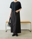 ワンピース 半袖 切替Tシャツワンピース「SU...の詳細画像1