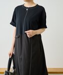 ワンピース 半袖 切替Tシャツワンピース「SU...の詳細画像5