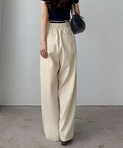 「callautia」 スラックス MEDIUM アイボリー レディース_画像9