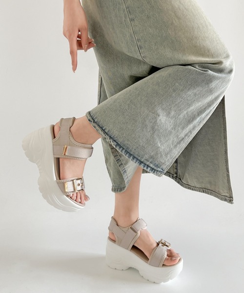 2色展開★リラックス感ある軽量サンダル/追跡有 Shoes in Closet サンダル 「新色ライトピンク追加」超軽量厚底