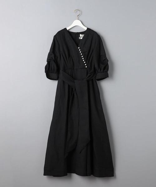 気質アップ ワンピース Flicka フリッカ パールモチーフボタン ワンピース 爆売り Hotel Ivanoff Com