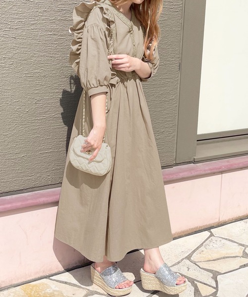 apres jour ワンピース フリルレース使いワンピ【ZOZOTOWN限定