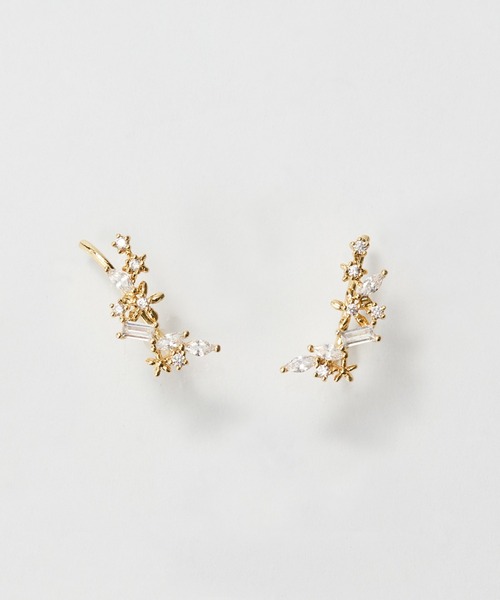 coussinette fleur 2way ピアス Phoebe ピアス 2wayフラワリービジューピアス＆イヤリング