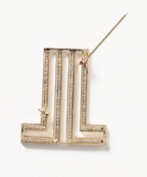 LANVIN en Bleu ブローチ ロゴモチーフブローチ レディース : ZOZOTOWN