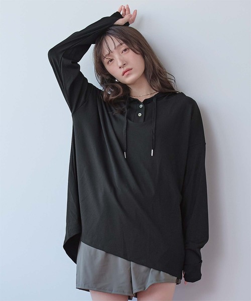69201724 SEA DRESS(シードレス) ラッシュガード オーバーシルエットラッシュパーカープルオーバー レディース : ZOZOTOWN Yahoo ...