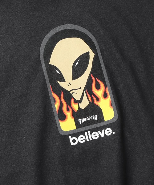 THRASHER tシャツ THRASHER/スラッシャー Thrasher×AWS Believe