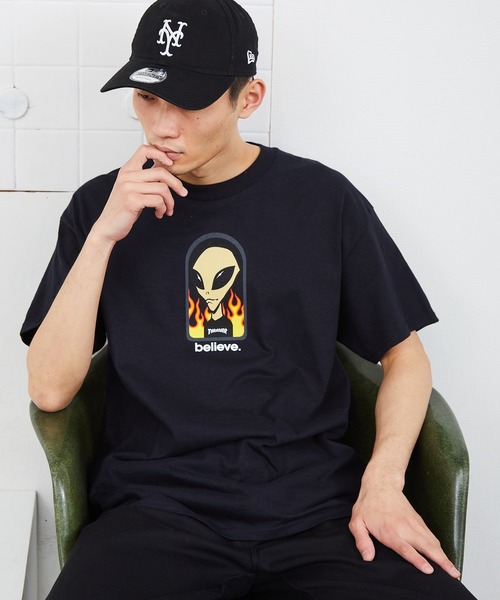 THRASHER tシャツ THRASHER/スラッシャー Thrasher×AWS Believe