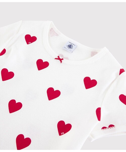 PETIT BATEAU（プチバトー） パジャマ ハートプリント半袖パジャマ