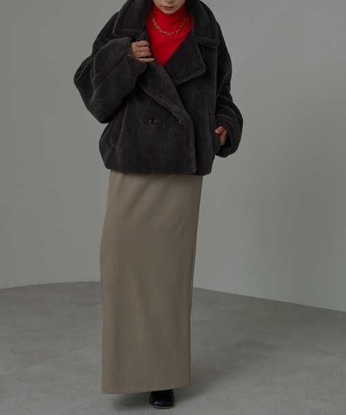 r. ピーコート pコート テディボア ショートジャケット レディース