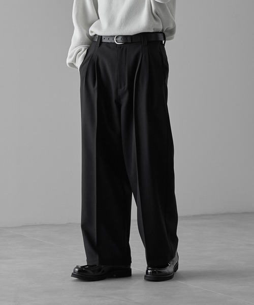 RUUBON スラックス stretch center press slacks / ストレッチ