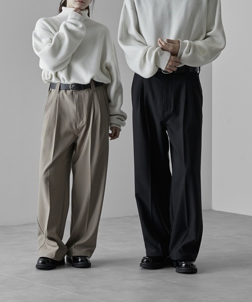 RUUBON スラックス stretch center press slacks / ストレッチ