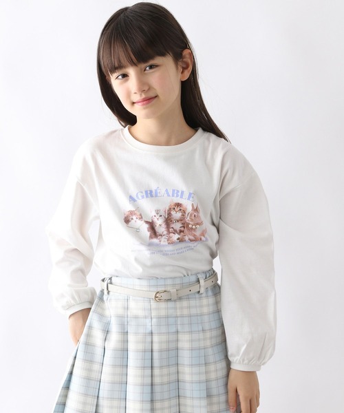 GLOBAL WORK tシャツ ヘビロッTEEガールズ長袖/976065 キッズ