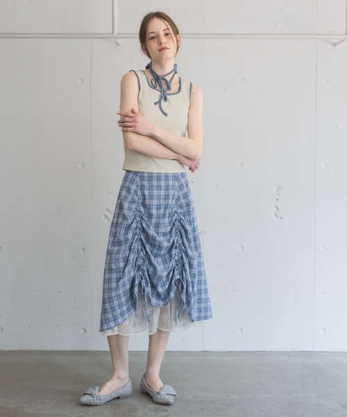 タンクトップ ノースリーブ カップインタンクトップ レディース タンクトップ ノースリーブ cup in bi color camisole/配色