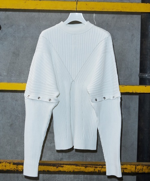 ニット 2WAY SLIT KNIT PULLOVER/ツーウェイスリットニットプル 