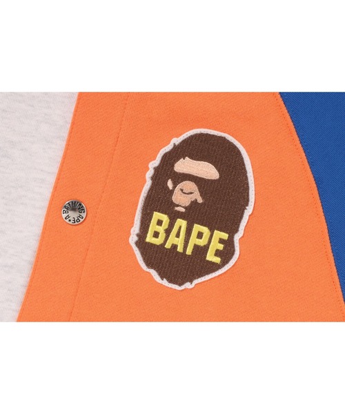 ジャケット スタジャン APE HEAD PATCH SWEAT VARSITY JACKET キッズ  