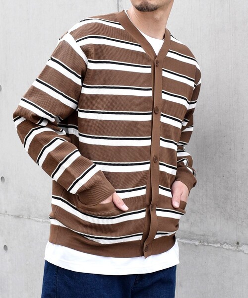 SHIPS any カーディガン any: 「手洗い可能・軽量」 シャロー Vネック