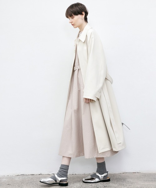 tageechita タジチタ　オーバーサイズウールラグランコート　ロングコート Oversized Raglan Sleeve Long Coat with Belt