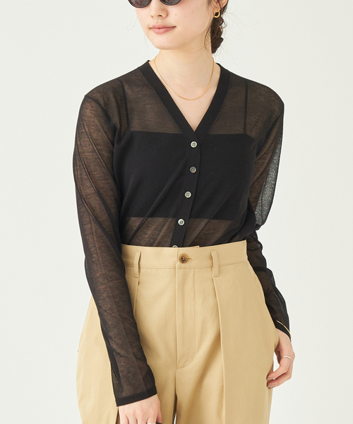 Plage シアーカーディガン SHEER VN カーディガン plage カーディガン SHEER VN レディース : ZOZOTOWN Yahoo!店