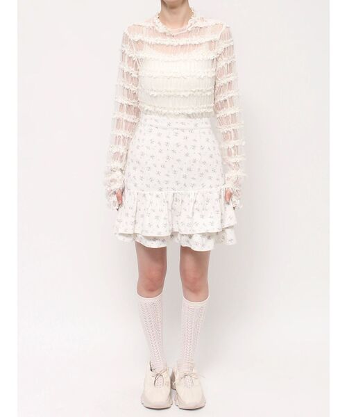 merry jenny（メリージェニー） スカート flowerアシメフリルスカート