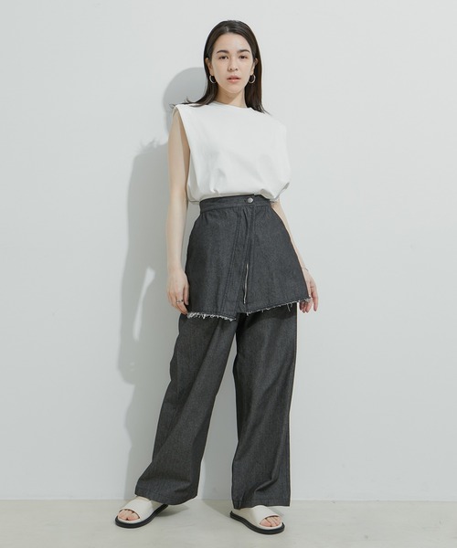 【新品未使用】ADAM ET ROPE アジャストデニムミニスカート ADAM ET ROPÉ FEMME(アダム エ ロペ ファム) / 【サステナブル