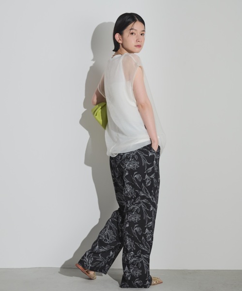 Shelly island パンツ 花柄タックパンツ レディース : ZOZOTOWN