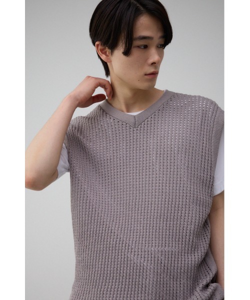 AZUL BY MOUSSY（アズールバイマウジー） ベスト ジレ 透かし編み