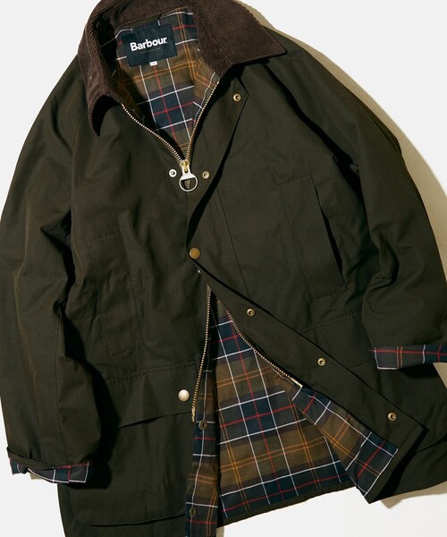 Freada アウター Barbour × Freada/バブアー 別注OS Beaufortピーチ 