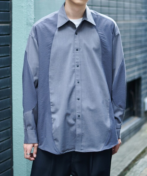 JIEDA jieda ST BIGシャツ【即日発送】 JieDa SALE60%OFF 定価￥30,800 JieDa ZIP & BUTTON SHIRT (BLK