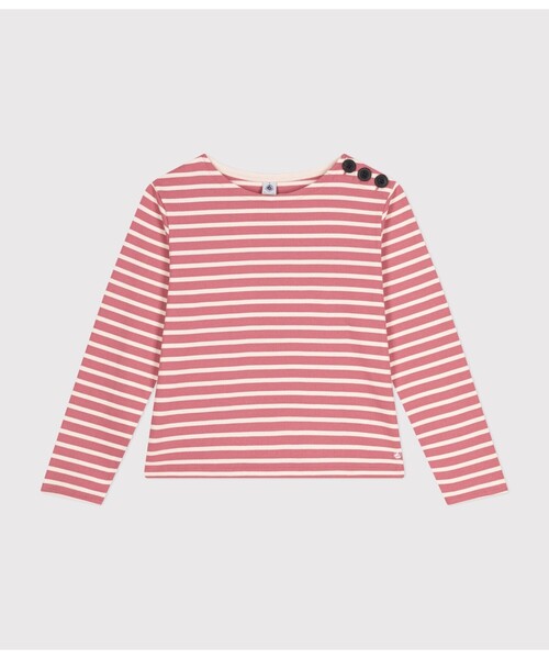 トレーナー スウェット 肩ボタンマリニエールプルオーバー レディース PETIT BATEAU トレーナー スウェット 肩ボタンマリニエールプル