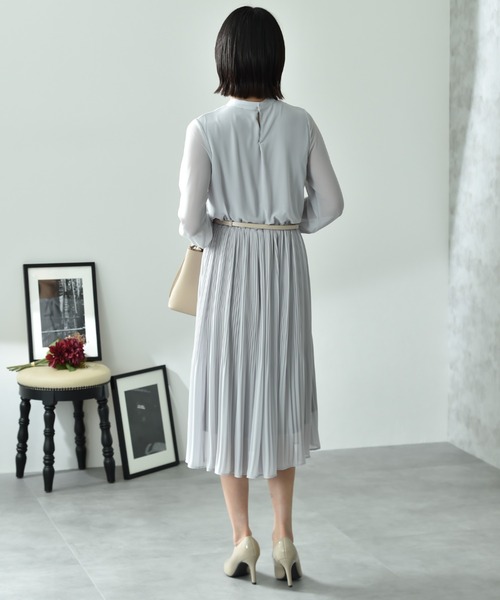 34100円）　23区 レオパード ジョーゼット シフォン ワンピース 40 34100円） 23区 レオパード ジョーゼット シフォン ワンピース