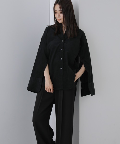 ブラウス シャツ 「ZOZO限定」21Wコーデュロイオープンスリーブシャツ レディース