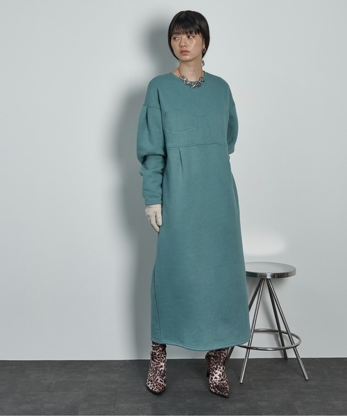 新品　ワンピース THE Yon ワンピース コルセットデザインスウェットワンピース