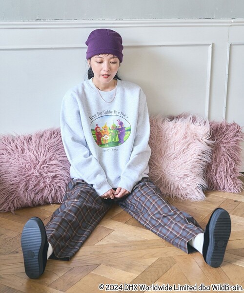 トレーナー スウェット Teletubbies バックビューフロントプリントスウェット/テレタビーズ プリントスウェット レディース FREAK'S STORE トレーナー スウェット Teletubbies バックビュー