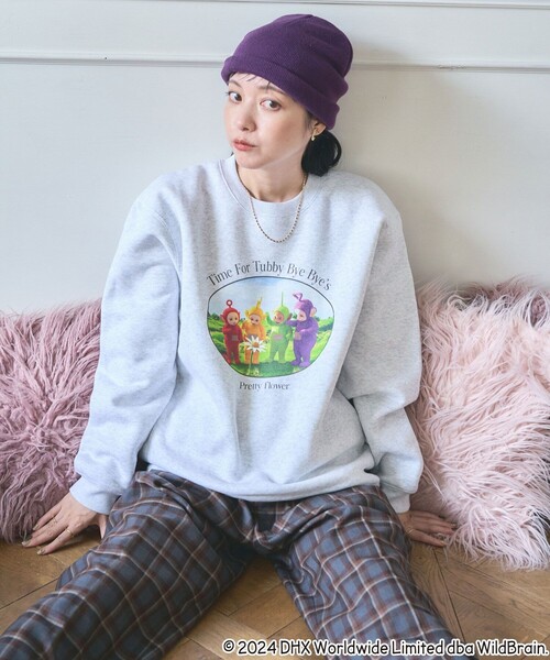 トレーナー スウェット Teletubbies バックビューフロントプリントスウェット/テレタビーズ プリントスウェット レディース FREAK'S STORE トレーナー スウェット Teletubbies バックビュー