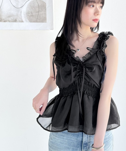 mily bilet キャミソール 「mily bilet」愛され大人フェミニン。リボン