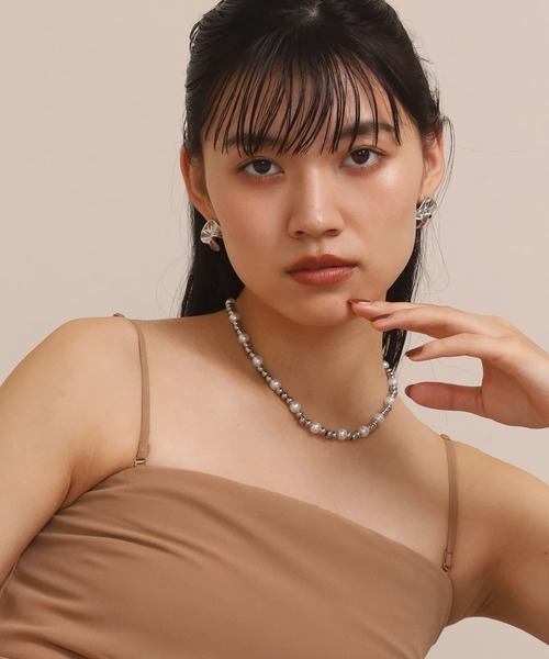 LHME ネックレス 「WEB限定」“MELLOW”パールミックスボール